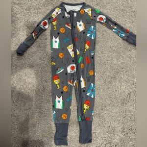 Little Sleepies Hoop Stars Zippie Sz 6-12m